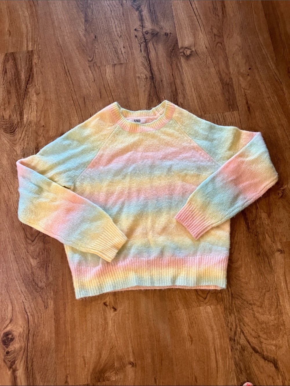 Pastel Rainbow Crewneck Sweater - Women's Multicolor Steve Madden m ombré